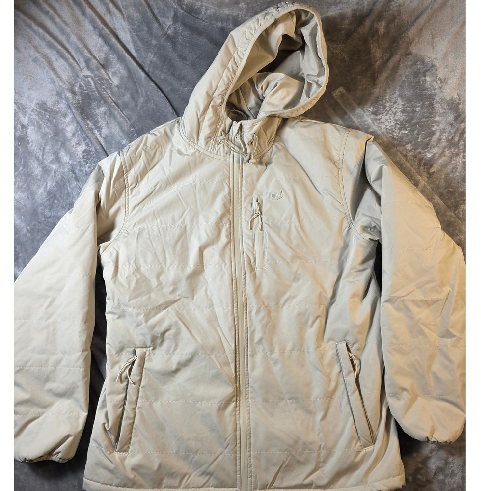 Dravus Insulated Jacket Mens XL Neutral‎ Beige Hooded Full Zip Outerwear Coat